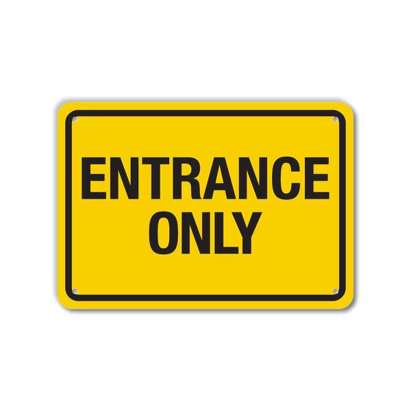 COVID Plastic Sign, Entrance Only, 14x10, LCUV-0028-NP_14x10, Lyle, Mfr#: LCUV-0028-NP_14x10
